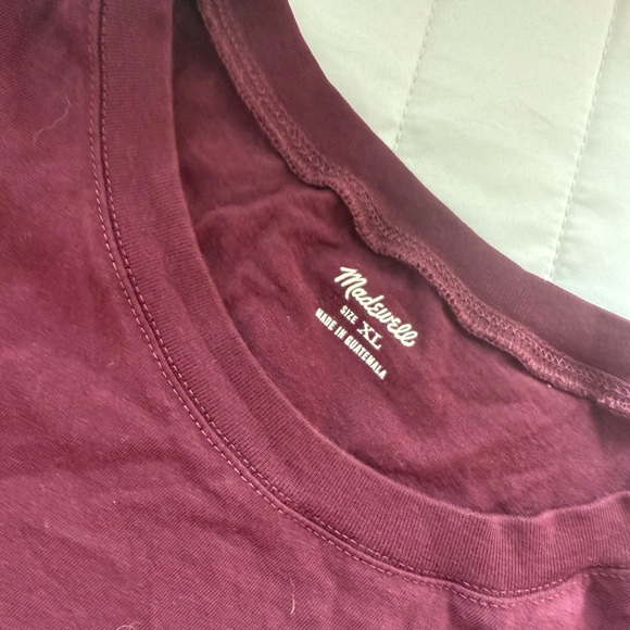 Madewell Rich Burgundy Tee - Picture 2 of 2